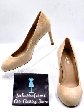 NWOB L.K. Bennett Women's Stila Nude Suede Courts High Heel Pumps Sz 6.5 2253